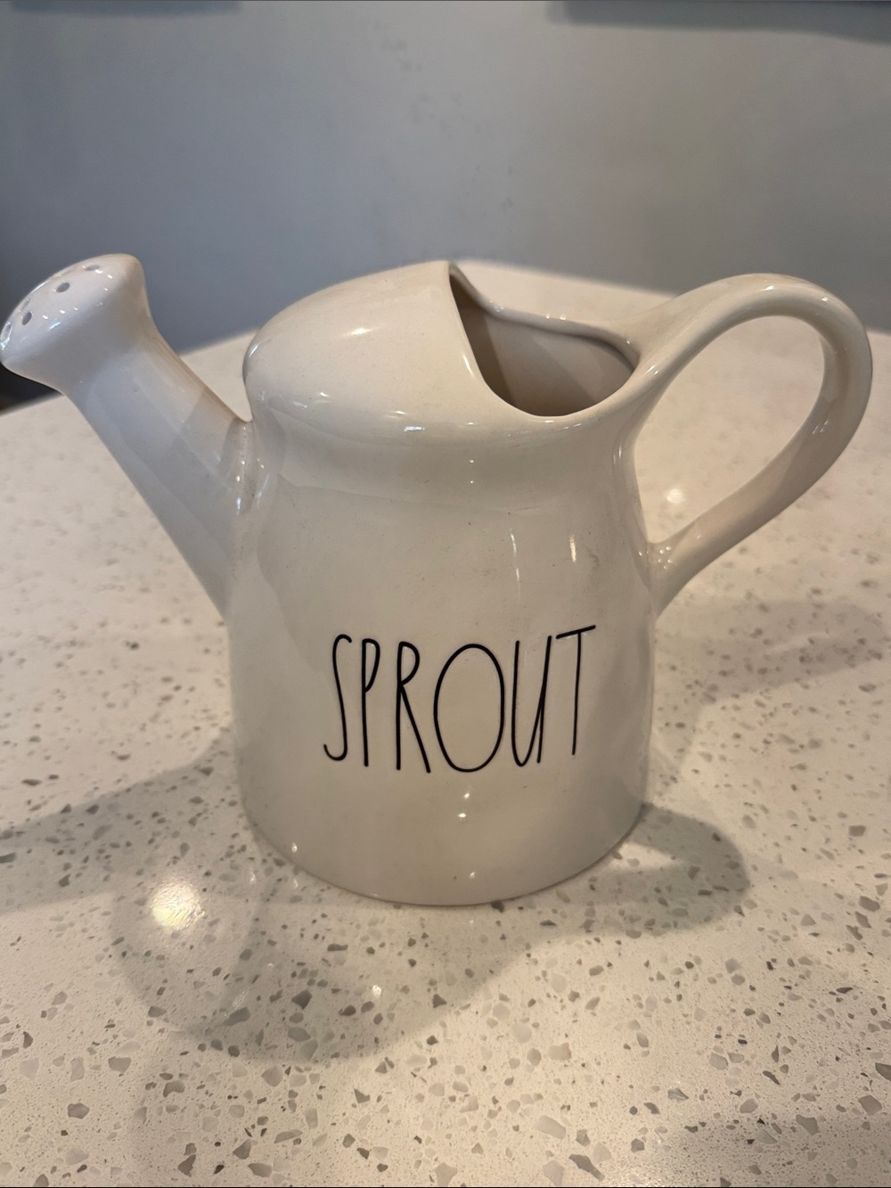 Rae Dunn White 'SPROUT' Ceramic Watering Can